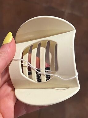 Cream colored hair clip claw